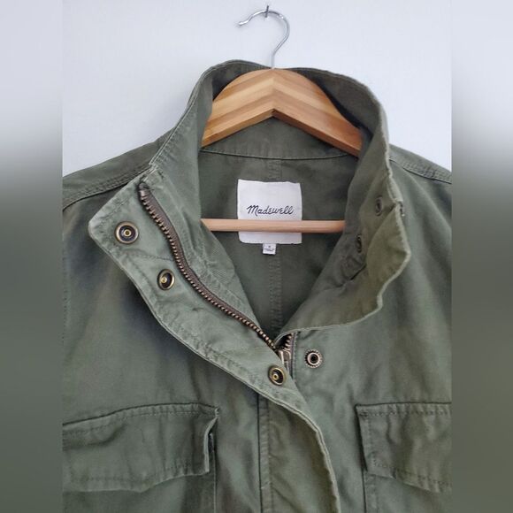 Madewell olive green surplus fatigue cargo jacket lightweight size small - Picture 11 of 13